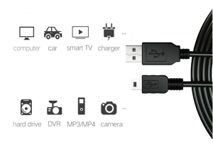 Семи-Ком USB кабель для подключения периферийных устройств/разъемы USB Type A- mini USB /1,8 м/