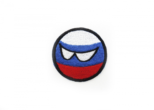 Шеврон "Countryball Russia" /круг/флаг России,цветной/ диаметр 57 мм/