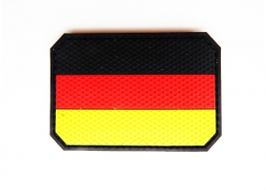 Шеврон "Флаг Германии" 3 hexagon/черный /размер 90х60 мм   