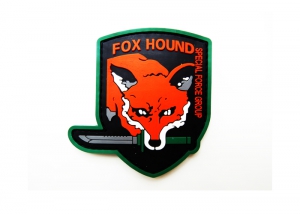 Шеврон "FOX HOUND" /цветной на черном/ размеры 80 х 85 мм   
