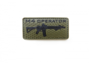 Шеврон "М4 operator" /олива с черным/ размер 80 х 40 мм  