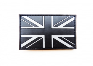 Шеврон "Флаг Великобритании"/ черно-серый/размер 80х50 мм  