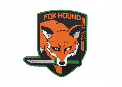 Шеврон "FOX HOUND" /цветной на черном/ размеры 80 х 85 мм   