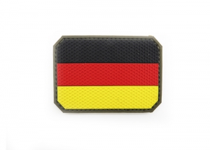 Шеврон "Флаг Германии" 4 hexagon/цветной на оливе /размер 90х60 мм   