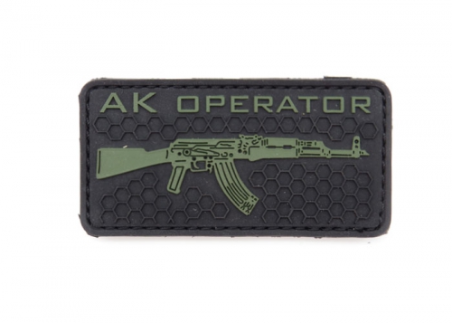 Шеврон "AK operator" /олива на черном/ размер 80 х 40 мм  