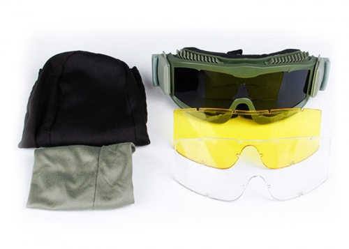 Тактические очки Гром Deluxe со сменными линзами /олива/ AS-GG0038OD