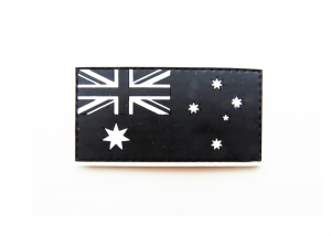 Шеврон "Флаг Австралии" /черно-белый с белым кантом/ размер 82х43 мм   