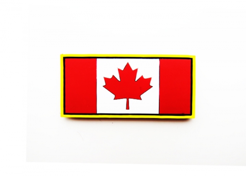 Шеврон "Флаг Канады" /полноцветный/ размер 80х40 мм  