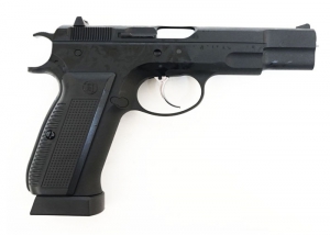 KJW Страйкбольный пистолет CZ75 Black GBB metal slide (CO2) 